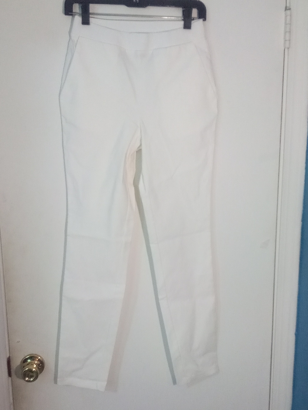 Nina Leonard White Slim Straight Ankle pants XS New NWOT